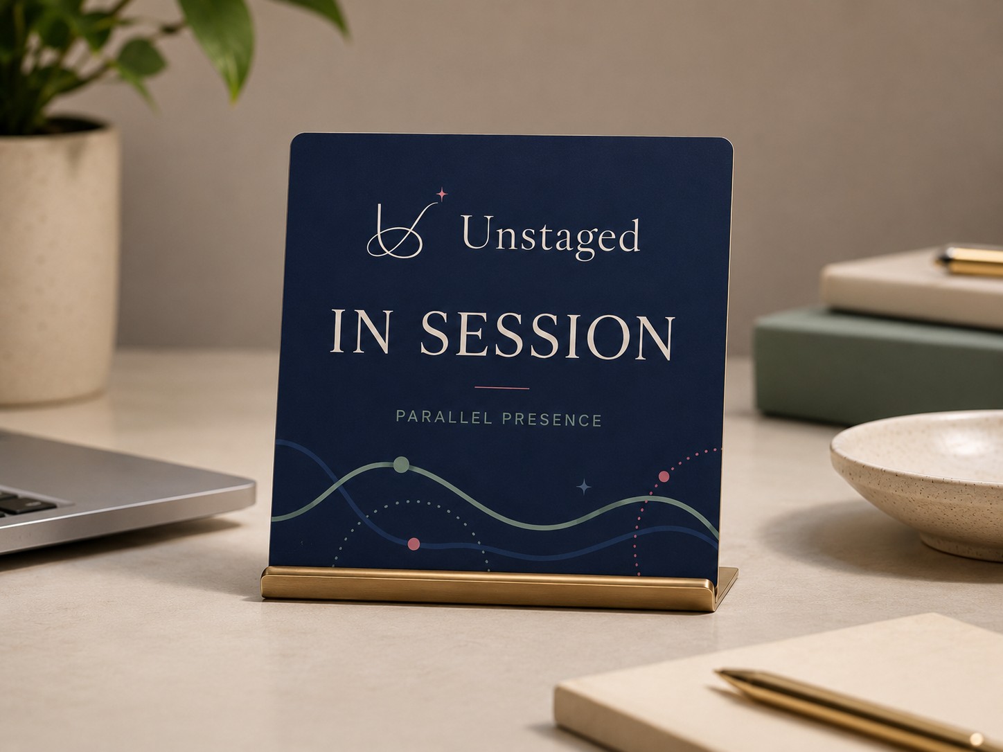 The "In Session" desk card
